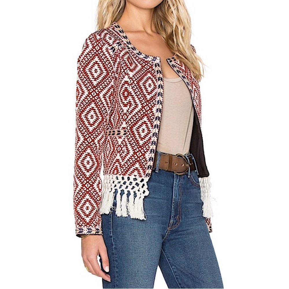 Tularosa Santa Fe Boho Fringe Jacket Southwest Festival Western Size M - Picture 5 of 8